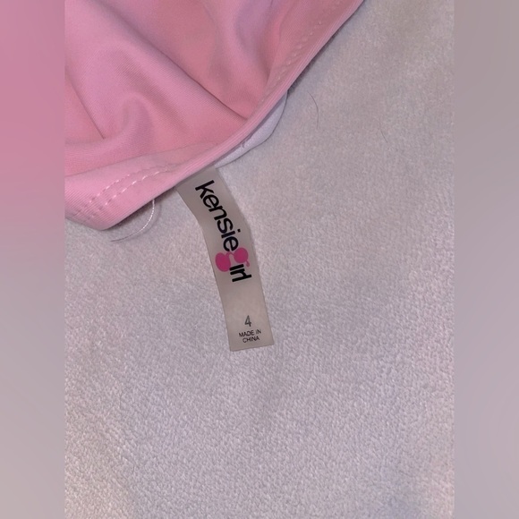 KENSIE Girl pink swimsuit Hawaiian floral print tankini 4 5 6 7 bikini - Picture 8 of 11